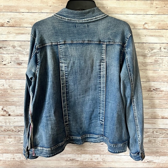 Democracy Embroidered Jean Jacket - Picture 4 of 4